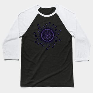 Virus Mandala (black/purple) Baseball T-Shirt